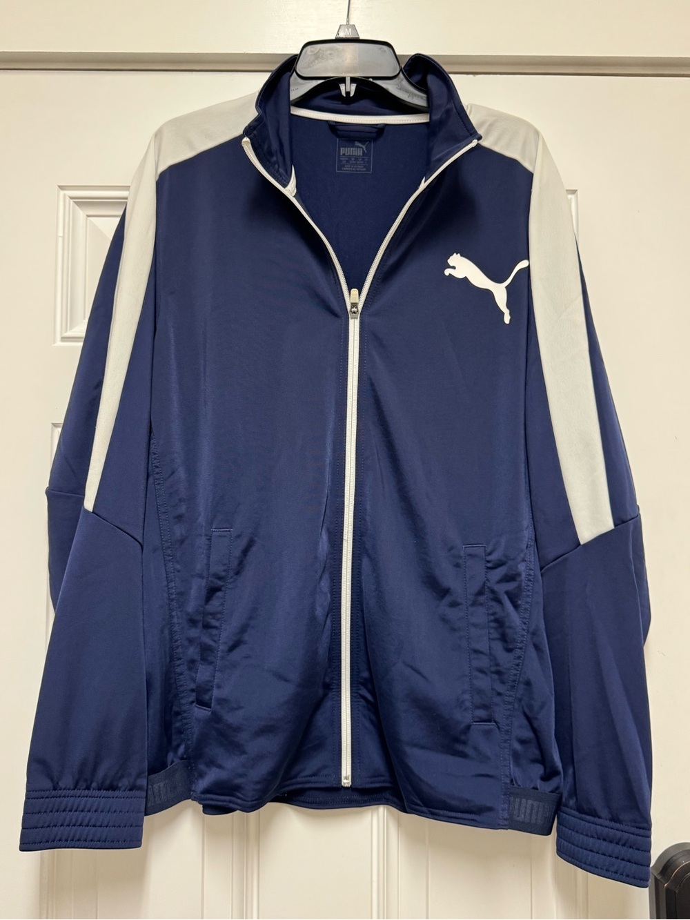 Puma Men’s Navy and White Performance Track Jacket